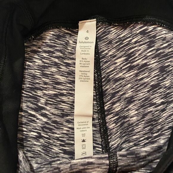 Lululemon Ready To Rulu Tight 28" Spaced Out Space Dye Black White Size 4 - Picture 6 of 9
